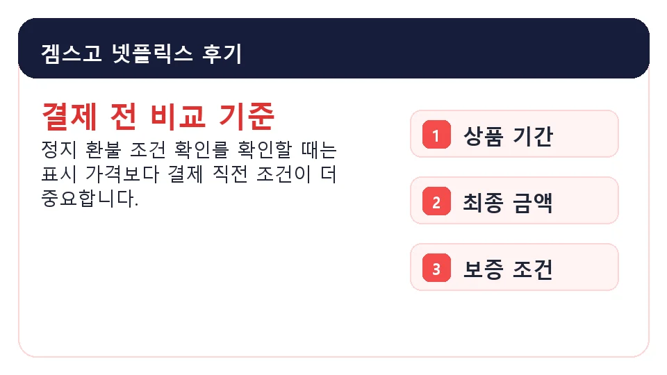 겜스고 넷플릭스 후기 가격 기간 보증 조건 확인 이미지