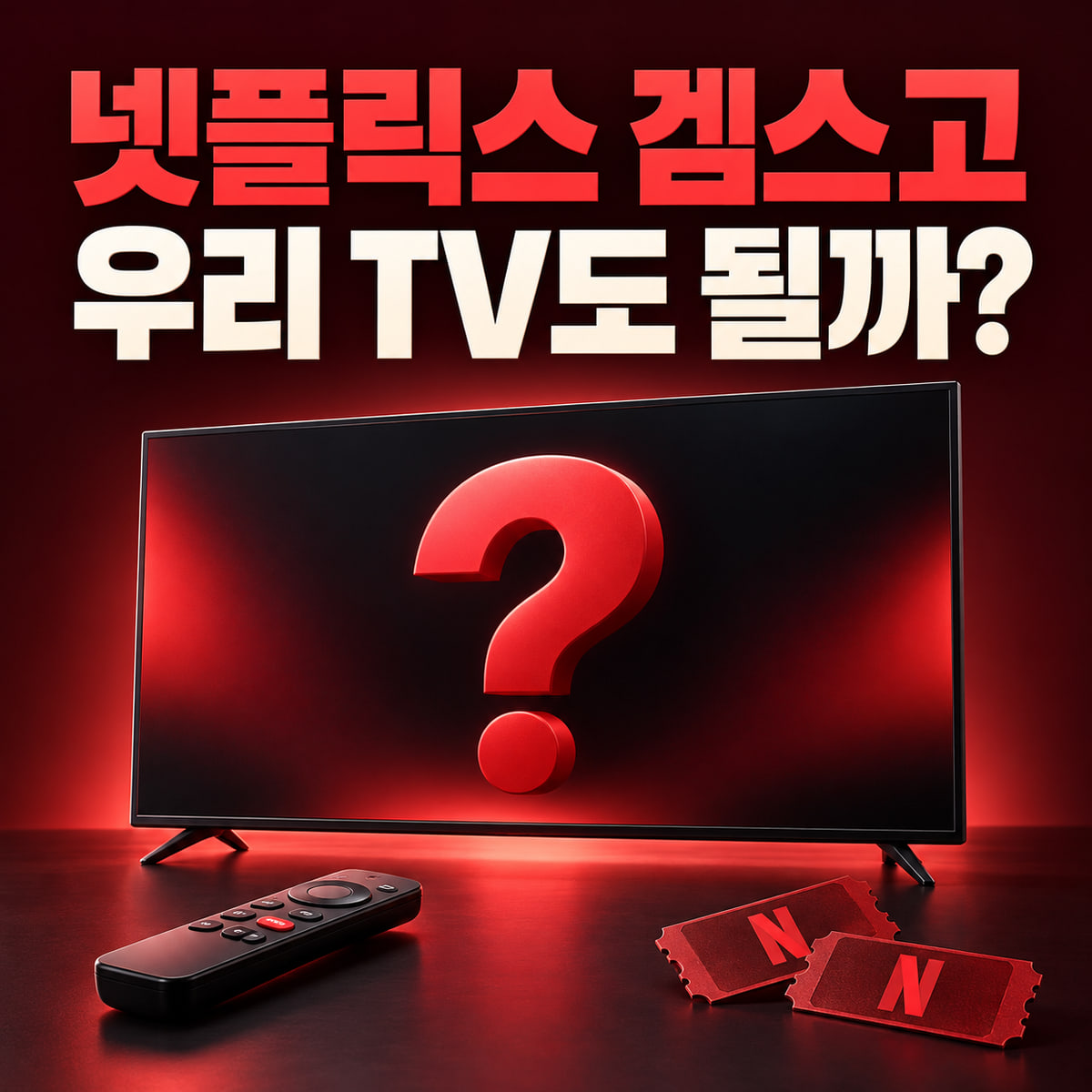 넷플릭스 겜스고 우리 TV도 될까라는 질문과 TV·리모컨